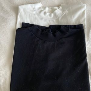 Pair of Zara mock turtle neck T-shirts size L